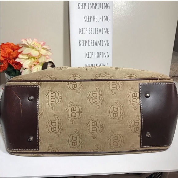 Dooney & Bourke Large Signature Logo Print Satchel - Picture 8 of 9